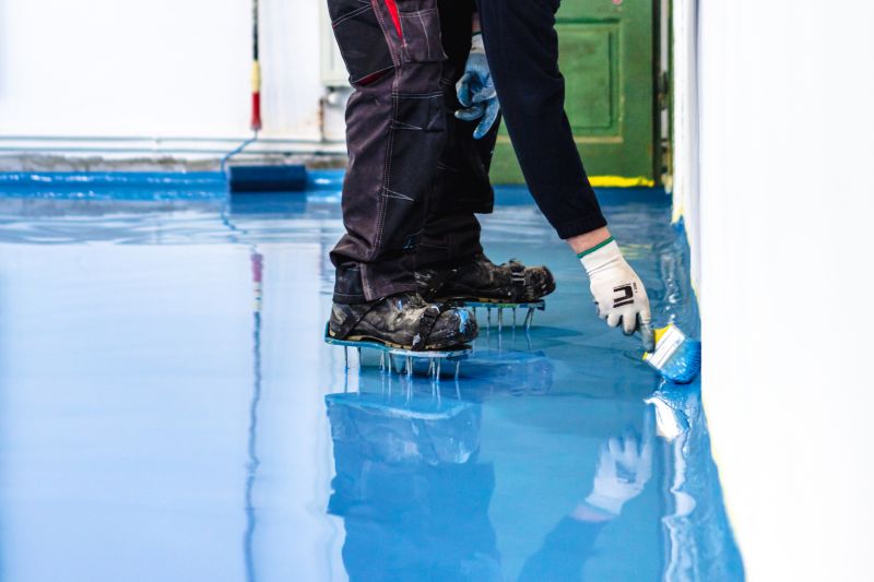 Speckled Garage Floor Painting in Winston Salem, NC