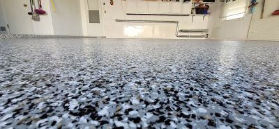 Speckled Garage Floor Painting in Winston Salem, NC